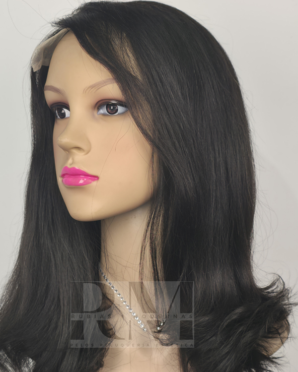 Peluca Natural Fabricada Pelo Humano Virgen de personas 40 cms color Natural