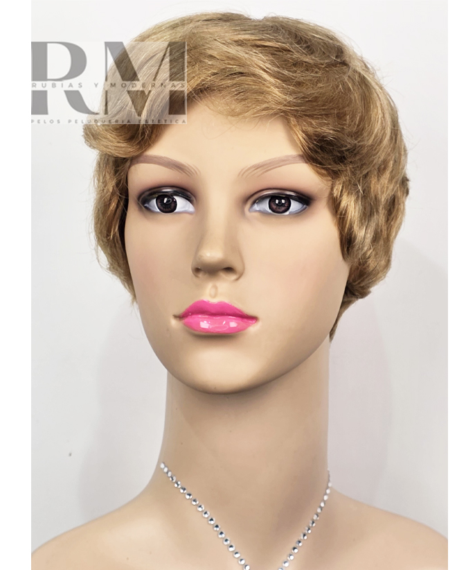 Peluca Corta Natural Color Miel
